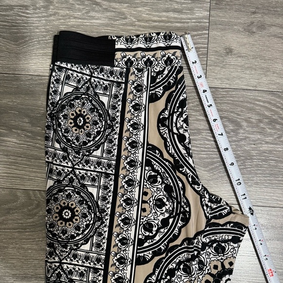 INC International Concepts Black and White Wide Leg‎ Stretchy Boho Pants Size XL - Picture 9 of 12
